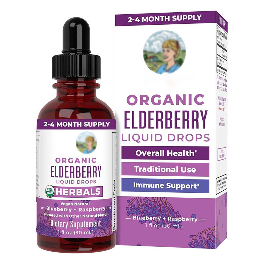 Elderberry Liquid Drops ภูมิคุ้มกันของธรรมชาติสนับสนุน Elixir สำหรับทั้งครอบครัว