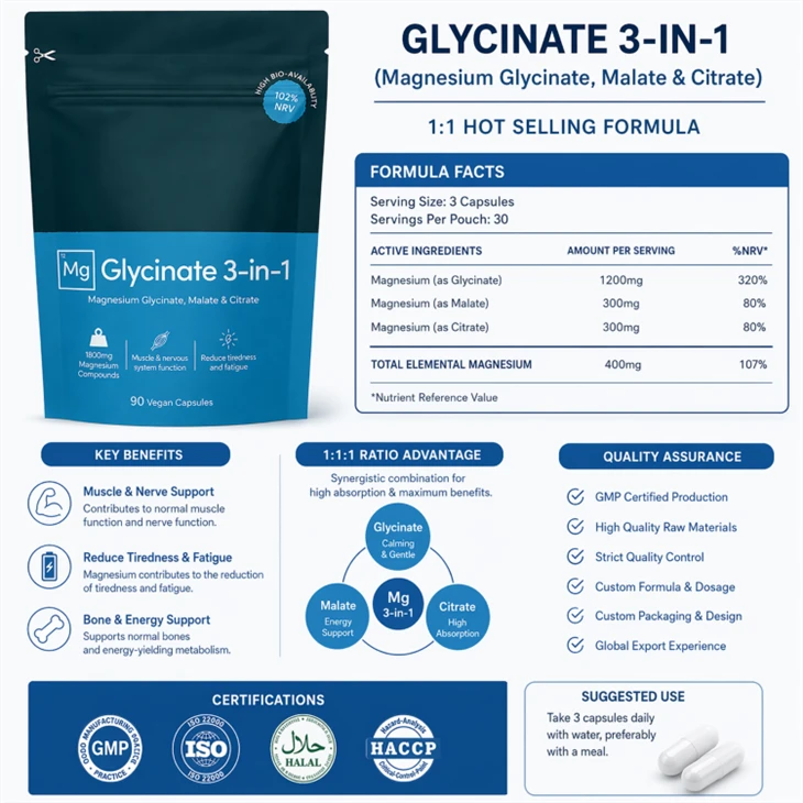 Magnesium Glycinate 3-in-1 Capsules