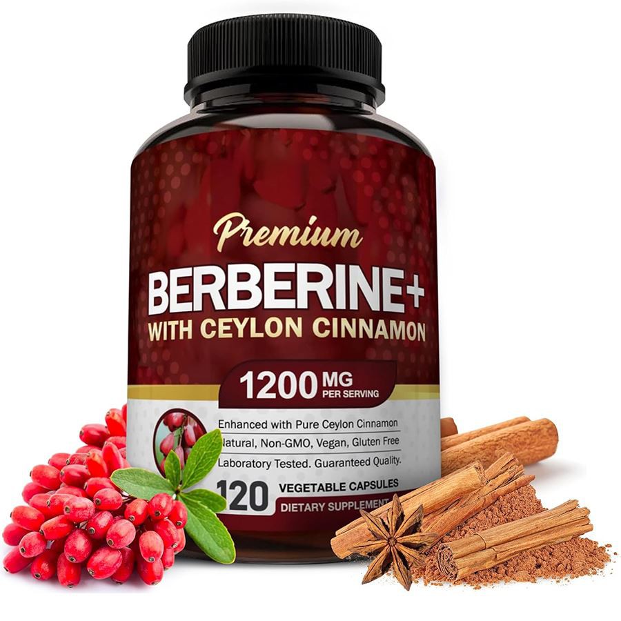 Berberine พรีเมี่ยมกับสูตรการกระทำคู่ของ Ceylon Cinnamon Nature สำหรับสุขภาพร่างกายเมตาบอลิซึม
